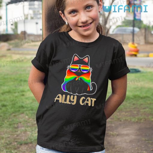 LGBT Shirt Ally Cat Cloak Sunglasses LGBT Gift