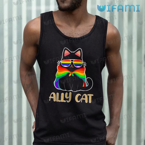 LGBT Shirt Ally Cat Cloak Sunglasses LGBT Gift