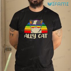 LGBT Shirt Ally Cat Wearing Sunglasses LGBT Gift