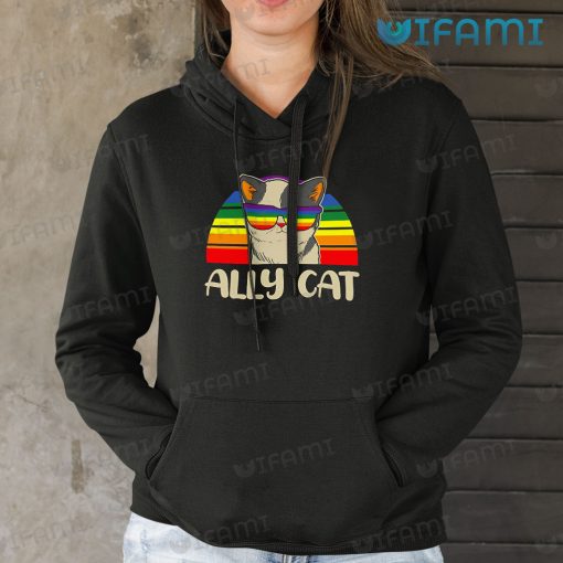 LGBT Shirt Ally Cat Wearing Sunglasses LGBT Gift