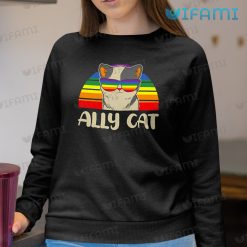 LGBT Shirt Ally Cat Wearing Sunglasses LGBT Sweashirt