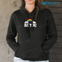 LGBT Shirt Be You Rainbow Grunge Pattern LGBT Hoodie