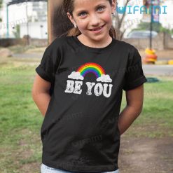 LGBT Shirt Be You Rainbow Grunge Pattern LGBT Kid Shirt