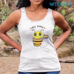 LGBT Shirt Bee Proud Hold Rainbow Flag LGBT Tank Top