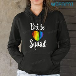 LGBT Shirt Bride Squad Rainbow Heart LGBT Gift