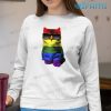 LGBT Shirt Cat In Sunglasses Rainbow LGBT Gift