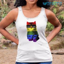 LGBT Shirt Cat In Sunglasses Rainbow LGBT Tank Top