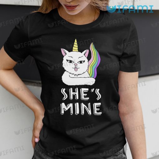 LGBT Shirt Cat Unicorn She’s Mine LGBT Gift