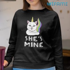 LGBT Shirt Cat Unicorn Shes Mine LGBT Sweashirt