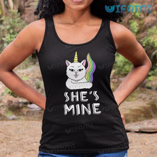 LGBT Shirt Cat Unicorn She’s Mine LGBT Gift