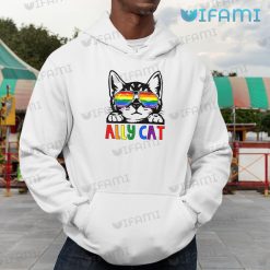 LGBT Shirt Cute Ally Cat Sunglasses LGBT Hoodie