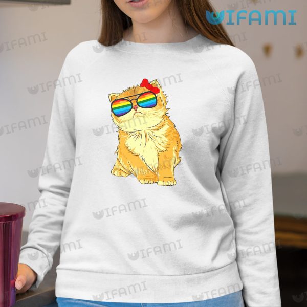 LGBT Shirt Cute Cat In Sunglasses LGBT Gift