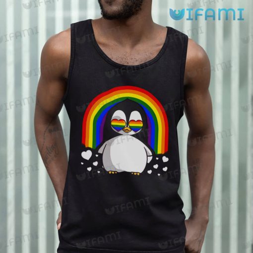 LGBT Shirt Cute Penguin Rainbow Flag LGBT Gift