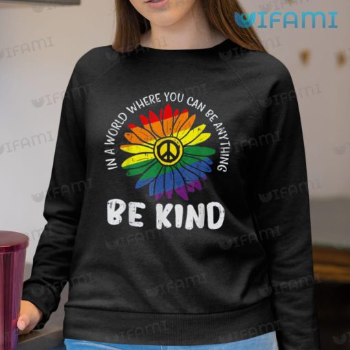 LGBT Shirt Daisy In A World Where You Can Be Anything Be Kind LGBT Gift