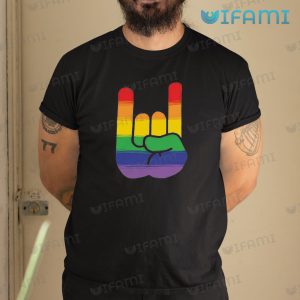 LGBT Shirt Devil Horns Hand LGBT Gift