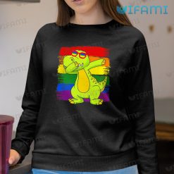 LGBT Shirt Dinosaur Dabbing Rainbow Flag LGBT Sweashirt