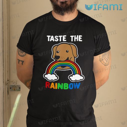 LGBT Shirt Dog Taste The Rainbow LGBT Gift