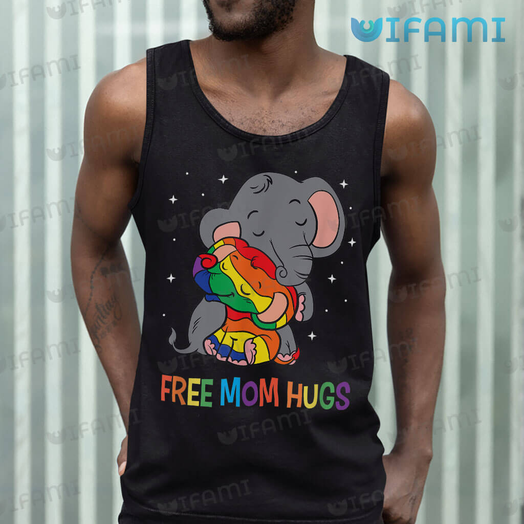 LGBT Shirt Elephant Free Mom Hugs LGBT Gift