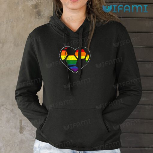 LGBT Shirt Football Heart Sport Rainbow LGBT Gift