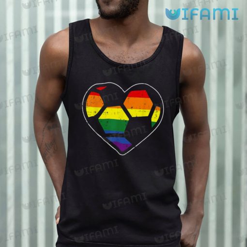 LGBT Shirt Football Heart Sport Rainbow LGBT Gift