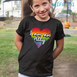 LGBT Shirt I Am An Ally Heart LGBT Kid Shirt