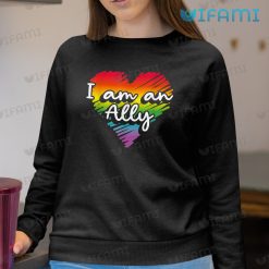 LGBT Shirt I Am An Ally Heart LGBT Sweashirt