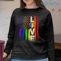 LGBT Shirt Love American Flag Rainbow LGBT Sweashirt