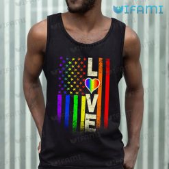 LGBT Shirt Love American Flag Rainbow LGBT Tank Top