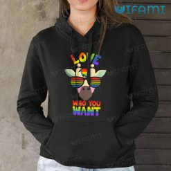 LGBT Shirt Love Who You Want Giraffe Wearing Sunglasses LGBT Gift