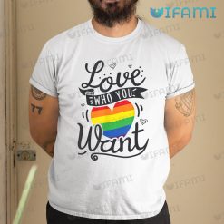 LGBT Shirt Love Who You Want Heart LGBT Gift