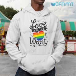 LGBT Shirt Love Who You Want Heart LGBT Hoodie