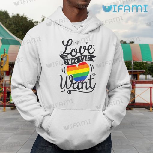 LGBT Shirt Love Who You Want Heart LGBT Gift