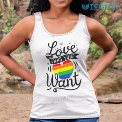 LGBT Shirt Love Who You Want Heart LGBT Tank Top