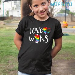 LGBT Shirt Love Wins Raised Fist Symbol LGBT Kid Shirt