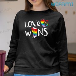 LGBT Shirt Love Wins Raised Fist Symbol LGBT Sweashirt