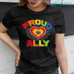 LGBT Shirt Proud Ally Rainbow Heart LGBT Gift