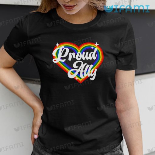 LGBT Shirt Proud Ally Rainbow Heart LGBT Gift