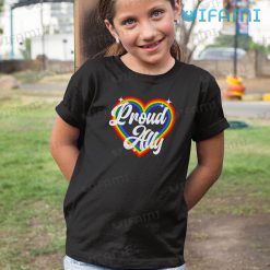 LGBT Shirt Proud Ally Rainbow Heart LGBT Kid Shirt