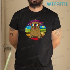 LGBT Shirt Pug Wearing Sunglasses Star Pattern LGBT Gift