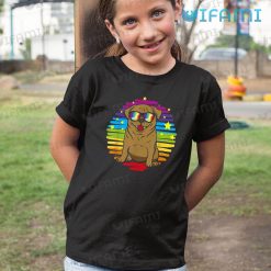 LGBT Shirt Pug Wearing Sunglasses Star Pattern LGBT Kid Shirt