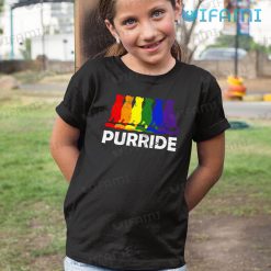 LGBT Shirt Purride Rainbow Cat LGBT Kid Shirt