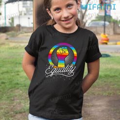 LGBT Shirt Rainbow Fist Shining Equality LGBT Kid Shirt