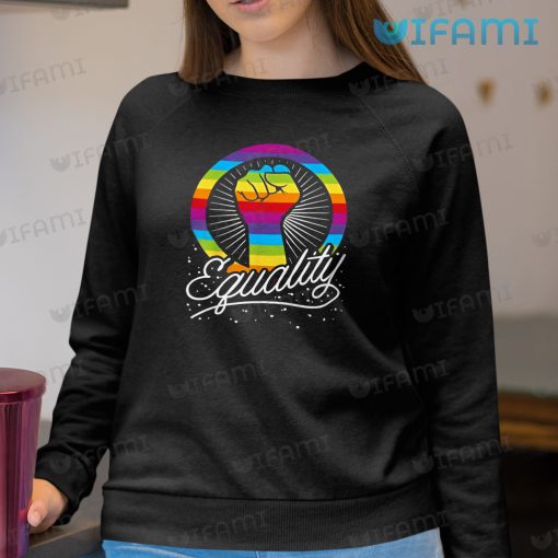 LGBT Shirt Rainbow Fist Shining Equality LGBT Gift