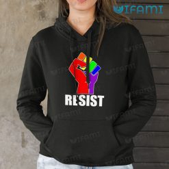 LGBT Shirt Resist Rainbow Fist Symbol LGBT Gift