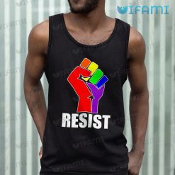 LGBT Shirt Resist Rainbow Fist Symbol LGBT Tank Top