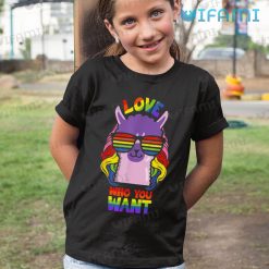 LGBT Shirt Sheep Unicorn Love Who You Want LGBT Kid Shirt