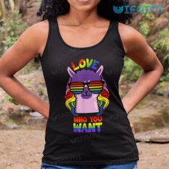 LGBT Shirt Sheep Unicorn Love Who You Want LGBT Tank Top