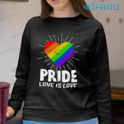 LGBT Shirt Shining Heart Love Is Love LGBT Sweashirt