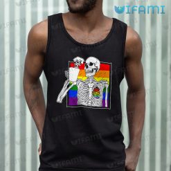 LGBT Shirt Skeleton Drinking Coffee LGBT Tank Top