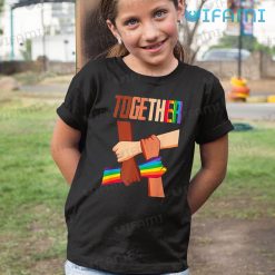 LGBT Shirt Social Justice Together Rainbow Hand LGBT Kid Shirt